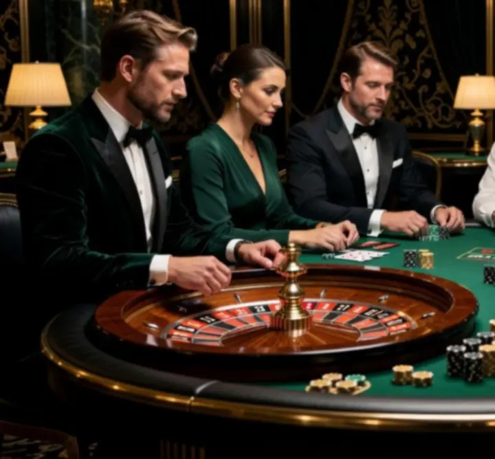 Kaszinó élmény zónák rulett- és blackjackasztalokkal