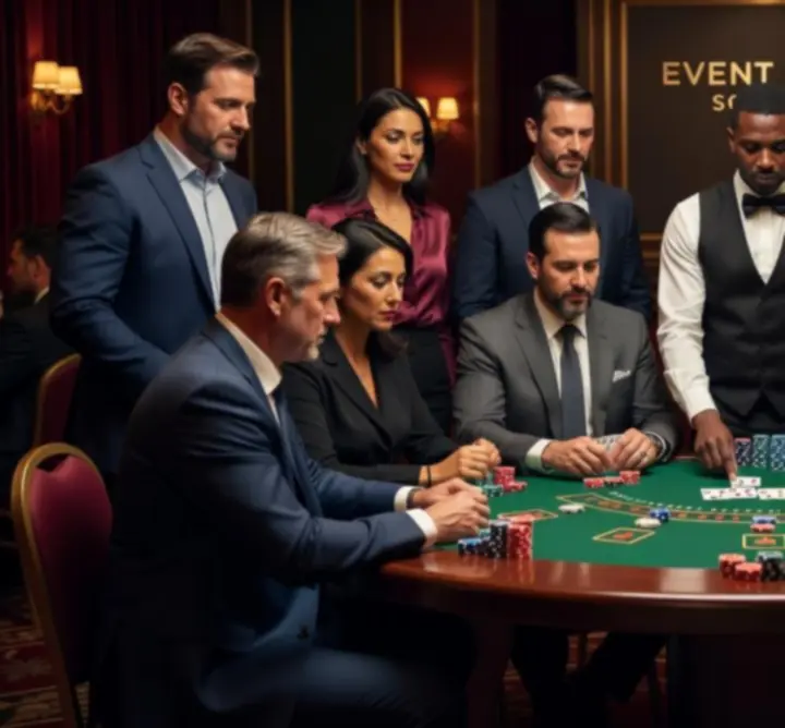 Blackjack asztal vállalati csapatépítőn